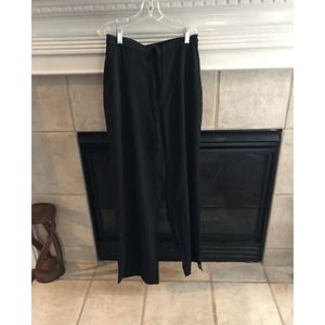 Banana Republic Women Black Pants Wide Legs Zip Button Size 6 Zip = B